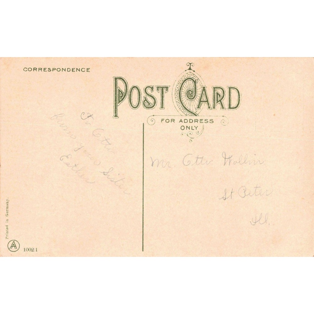Vintage Best Wishes Pink Roses Postcard Printed in Germany Divided Back VG - Picture 2 of 2
